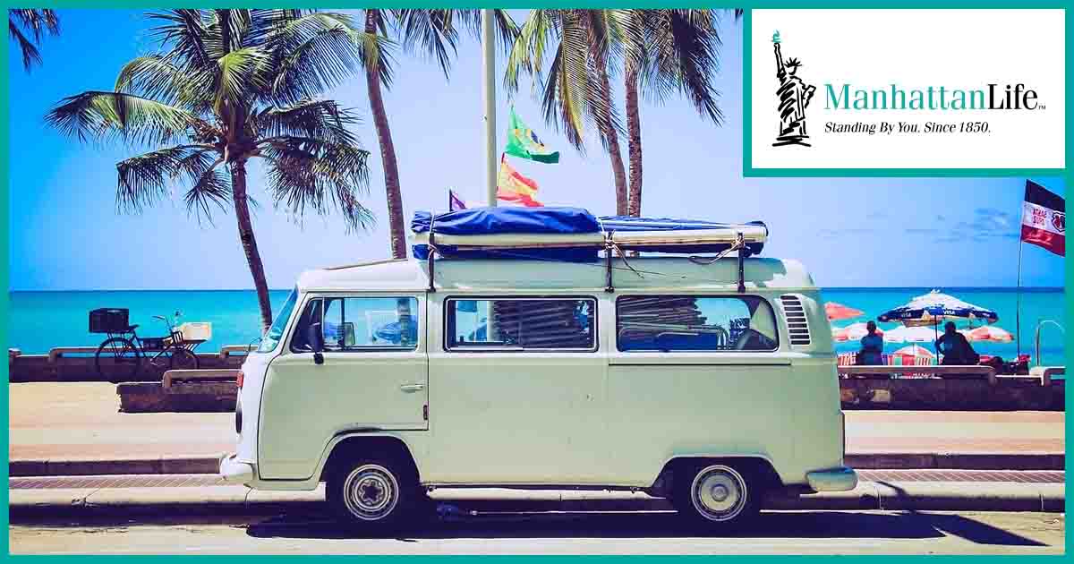 volkswagen minivan parked in front of ocean